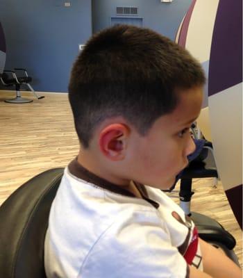 My son's cut. They did a good job with the clippers.