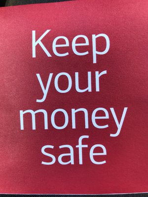 Keep it safe by NOT using Bank of America