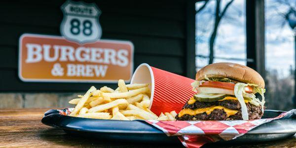 Grab a seat on our outdoor patio burgers, brews, and views.