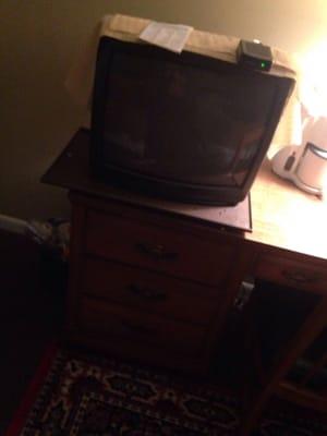 Old tv with cable