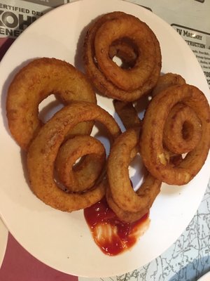 Onion rings - perfectly crispy.