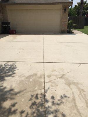 Driveway after surface cleaning