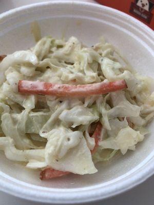 Cole slaw (free side with purchase of chicken).