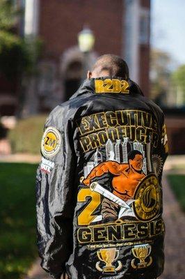 Custom line jackets with artwork