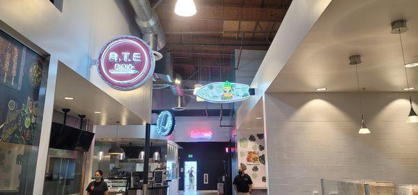 Double Sided Neon Blade Signs for Food Court