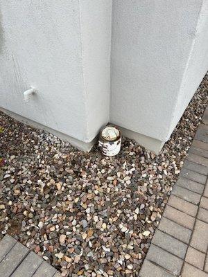 They left a paint can behind