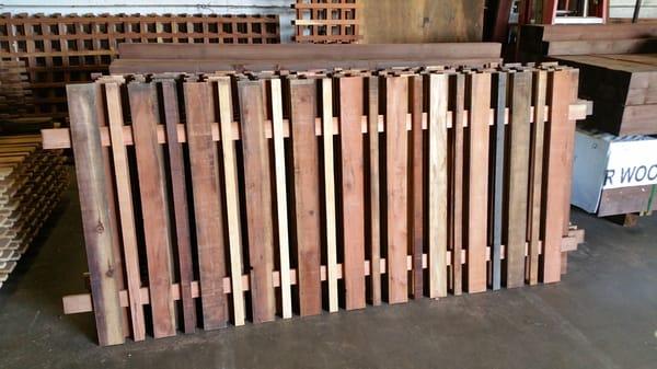 Rustic reclaimed redwood fence panels!