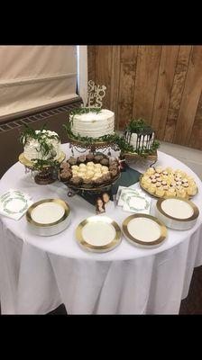 Wedding Shower Cakes, Brownies and Mini Cheesecakes!!