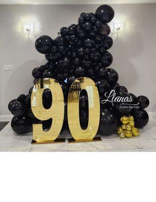 Balloon Arrangement for a 90th Birthday Party