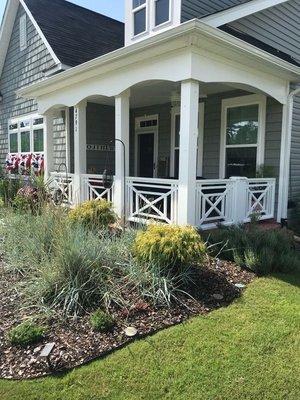 Custom porch railing build and installation