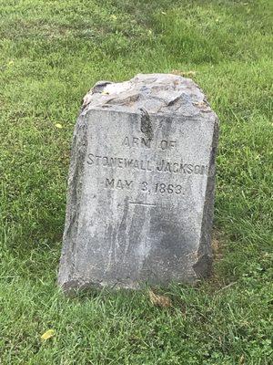 Burial place of Stonewall Jackson's severed arm.