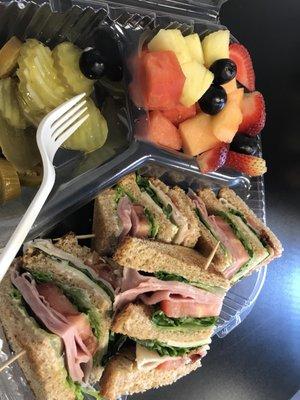 The club sandwich with fruit. Awesome!!!