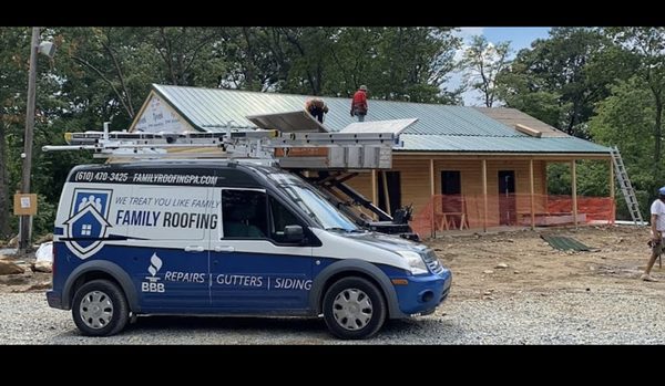 Standing seam metal roof installation