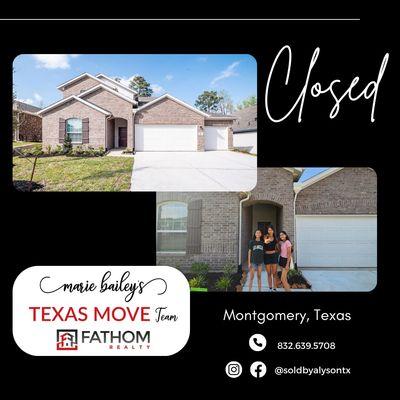 Closed on 6/29/20223 in Montgomery, TX!