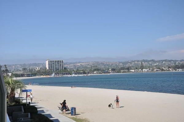 View looking north on bayside walk