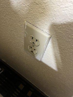 half the outlets didn't work, paint covers them up, and the whole outlet 'moves' to the point that I was fearful of plugging in my laptop.