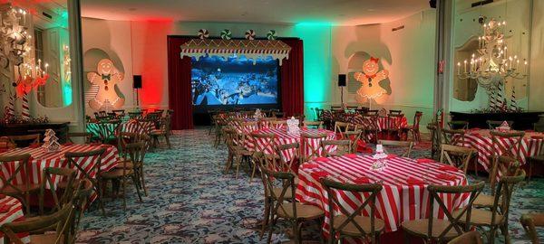 Lighting, sound and projection at the Arrowhead Springs Hotel.