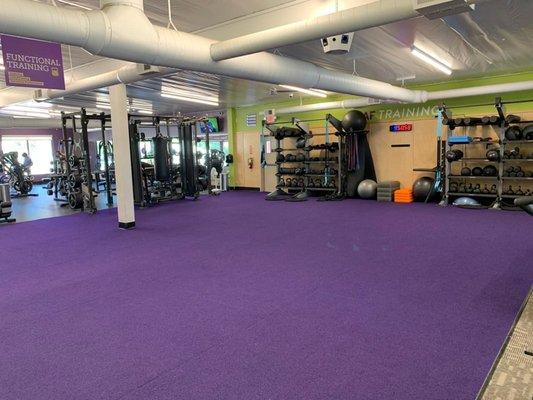 Functional training turf area