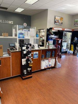 Sherwin-Williams service desk.