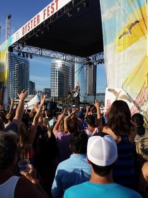 Matt and Kim, headline act at the Oyster Fest stage