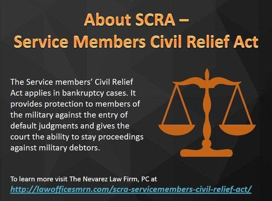 About SCRA - Servicemembers Civil Relief Act