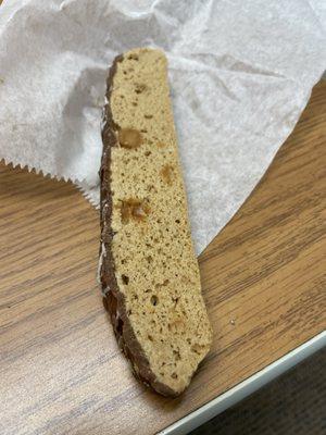 Salted caramel biscotti