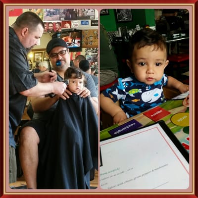 1st timer... and now a repeat customer.  Great job cutting our lil man's hair and making it a great experience.