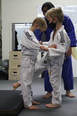 Brothers learning technique!