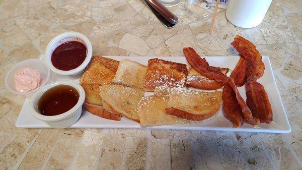 French Toast with an added side of bacon