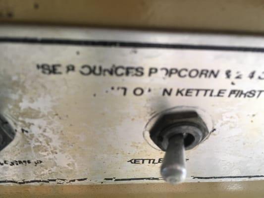 Popcorn machine from two inches away.