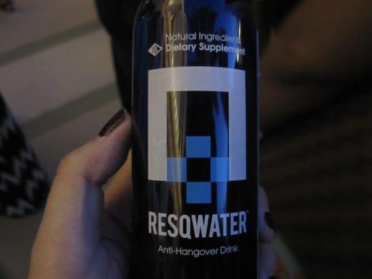 Anti-hangover water?  I'll take one please!