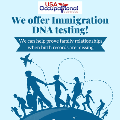 When you come to USA Occupational Services you will receive a full report with proof of a relationship where birth records are insufficient