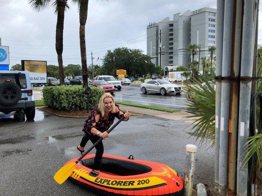 Boating to the office!