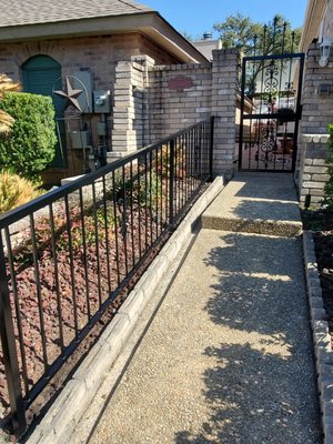 Ornamental Iron railing and Ornamental Iron gate with remote lock