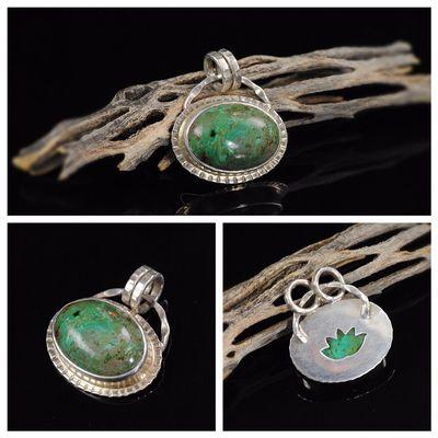 Handmade Turquoise pendant by Adam at Fall Hill Bead and Gem