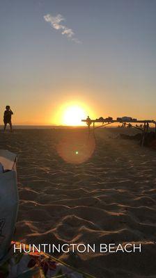 Beach and the sunset