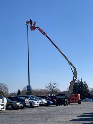 parking lot and pole lighting