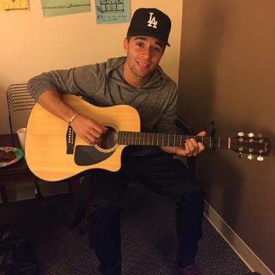 Jake Miller during one of his studio visits of 2015