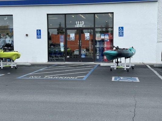 Blocking handicap parking