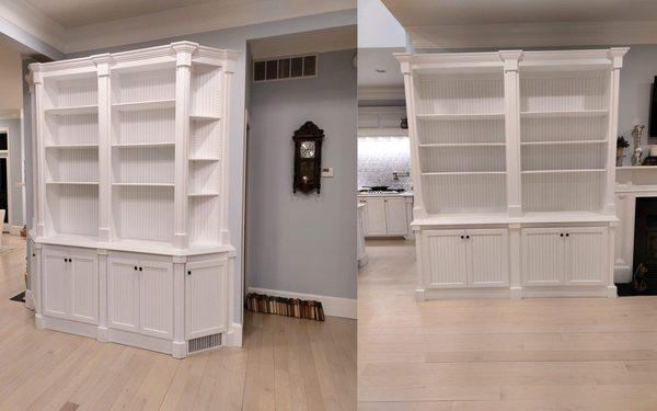 Custom build-in cabinets.