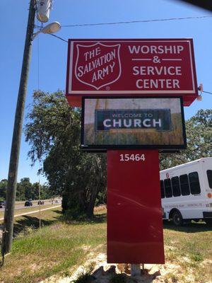 Entrance sign