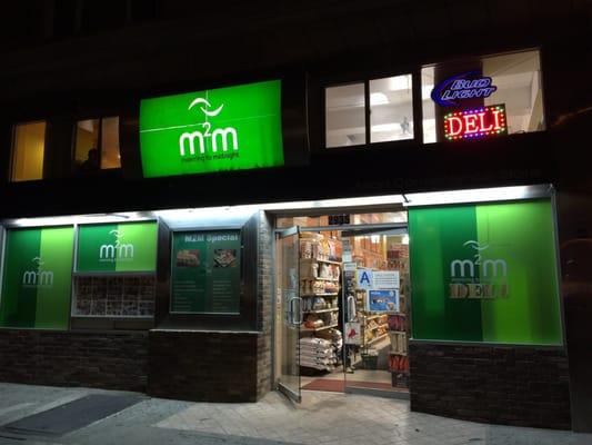 Storefront at night