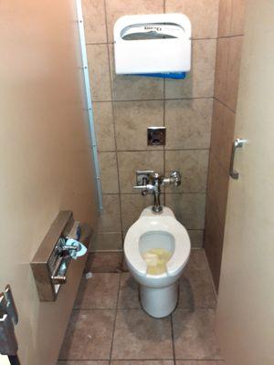 Different bathroom stalls & the hand washing area.