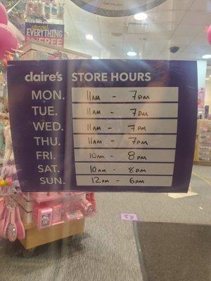 Store hours re: covid