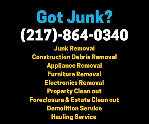 Too much junk?          We can help!