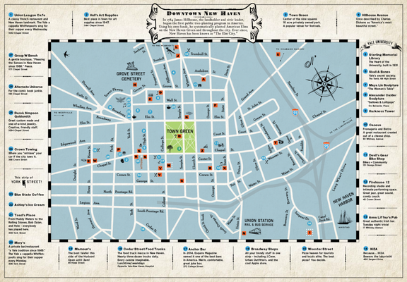 A map of downtown New Haven -- an Atticus exclusive! (Interior)