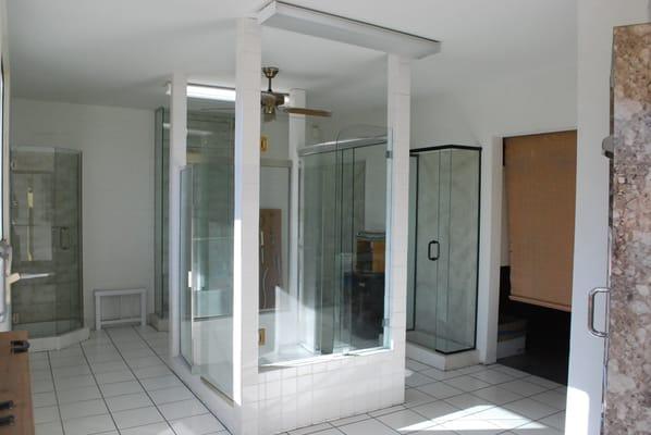 Come on by and see our showroom and we will help you with laying out your shower