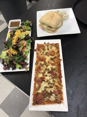 Salads, sandwiches, gourmet flat bread pizza and the entrees are amazing