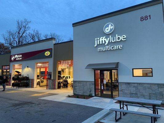 Store front at night