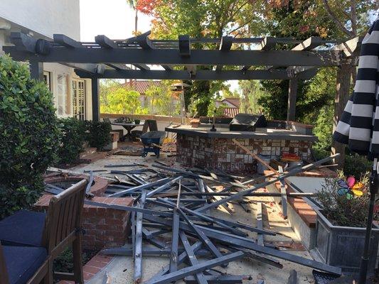 Pergola Demolition in Rancho Santa Fe